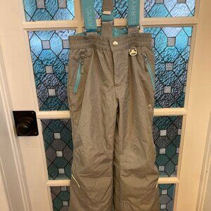 Girls Gerry Snow Pants with Adjustible Elastic Suspenders, Size S (7-8)